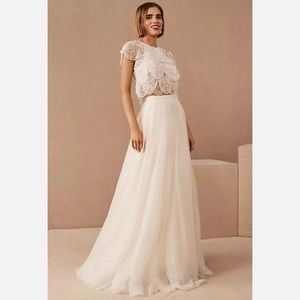 Jenny by Jenny Yoo Hannah Skirt US 2 Ivory